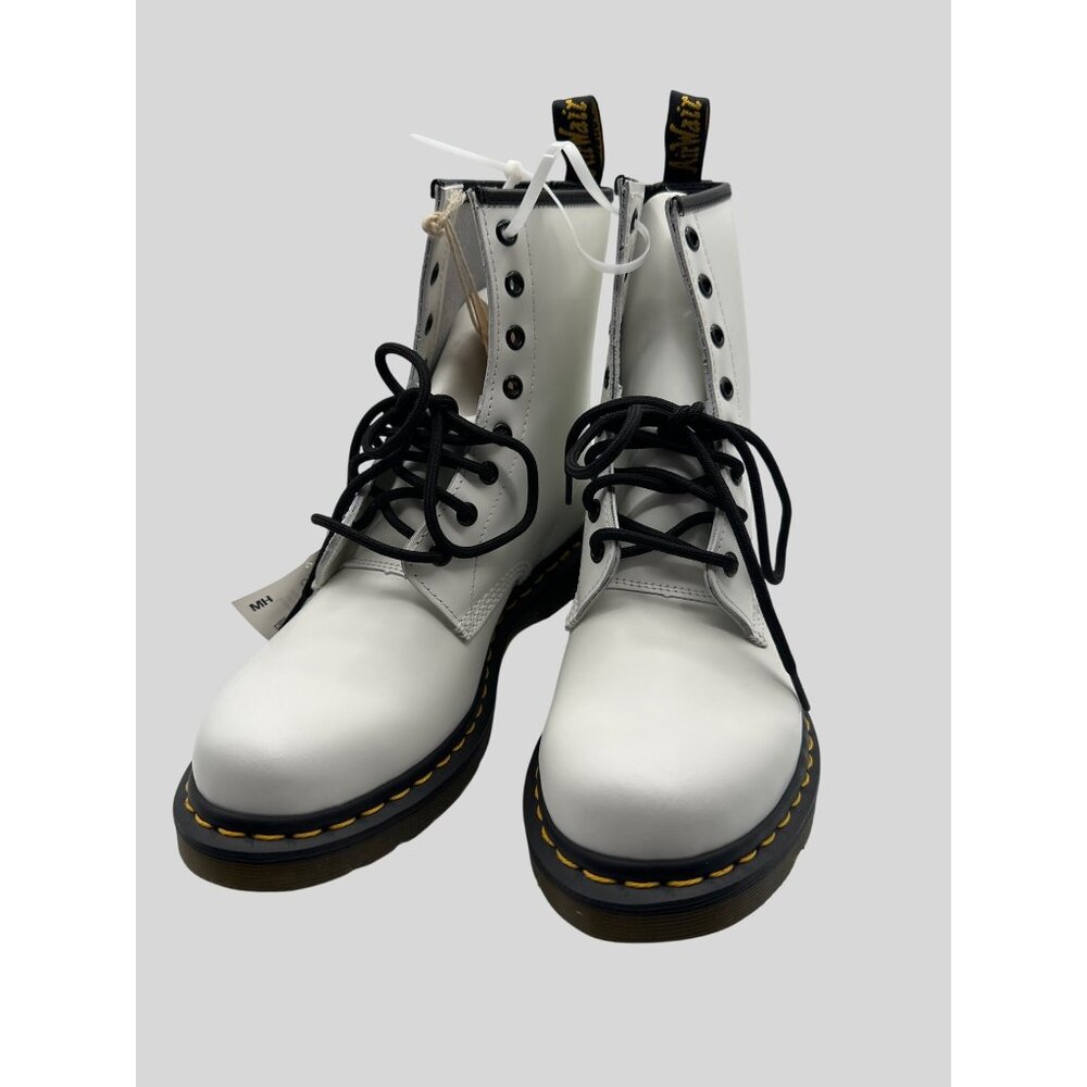 Dr. Martens 10/11 Unisex Genuine AirWair Leather Style 101 YS Leather White Boot - Picture 3 of 10